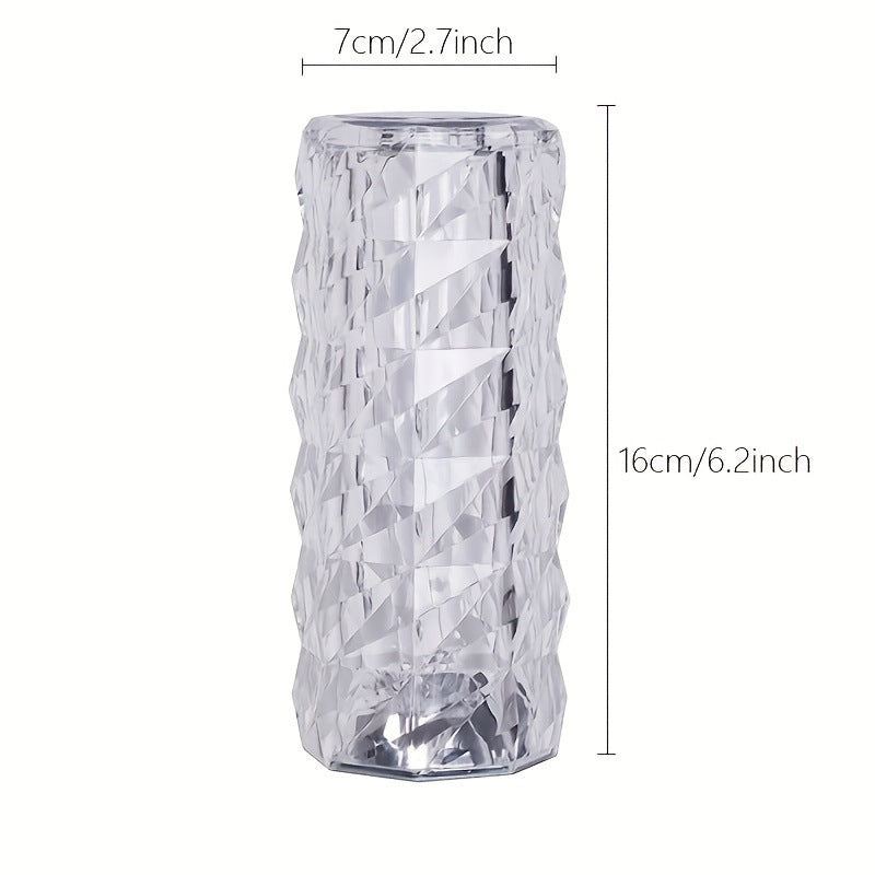 Creative Rose Crystal Table Lamp with Multicolor Lighting