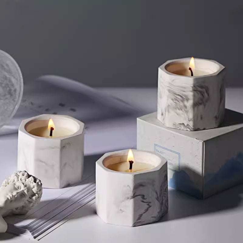 Plaster Cup Scented Candle for Bedroom and Home Use, Long-Lasting – Multiple Fragrance Options