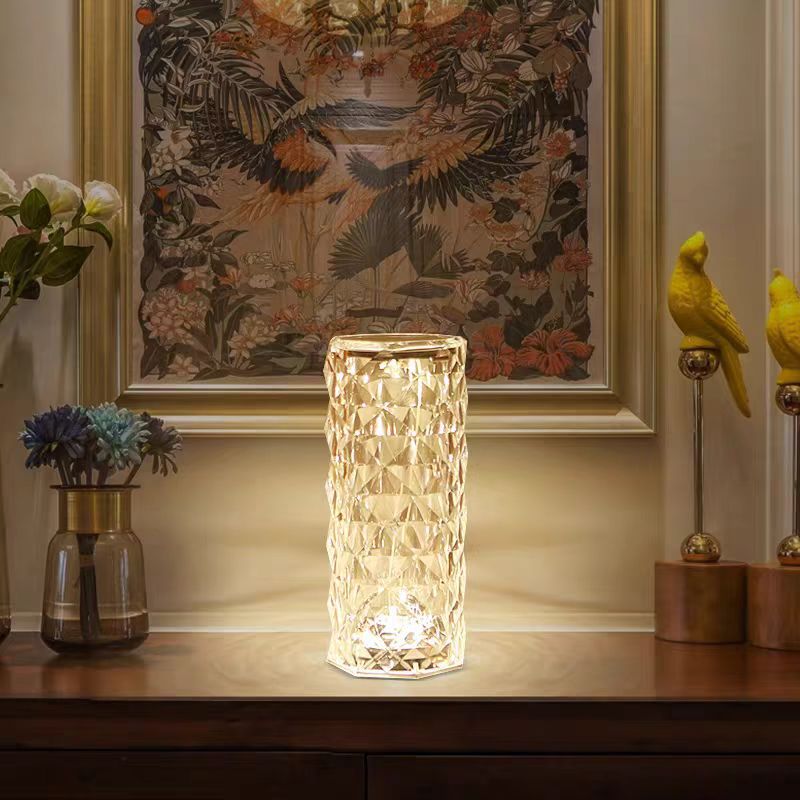 Creative Rose Crystal Table Lamp with Multicolor Lighting